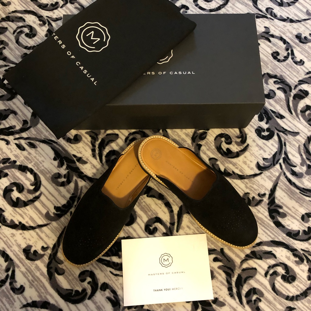Suede Flats Slip On Mules